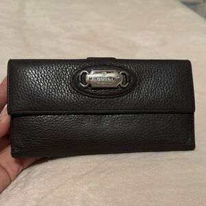 Gucci Black Textured Leather wallet